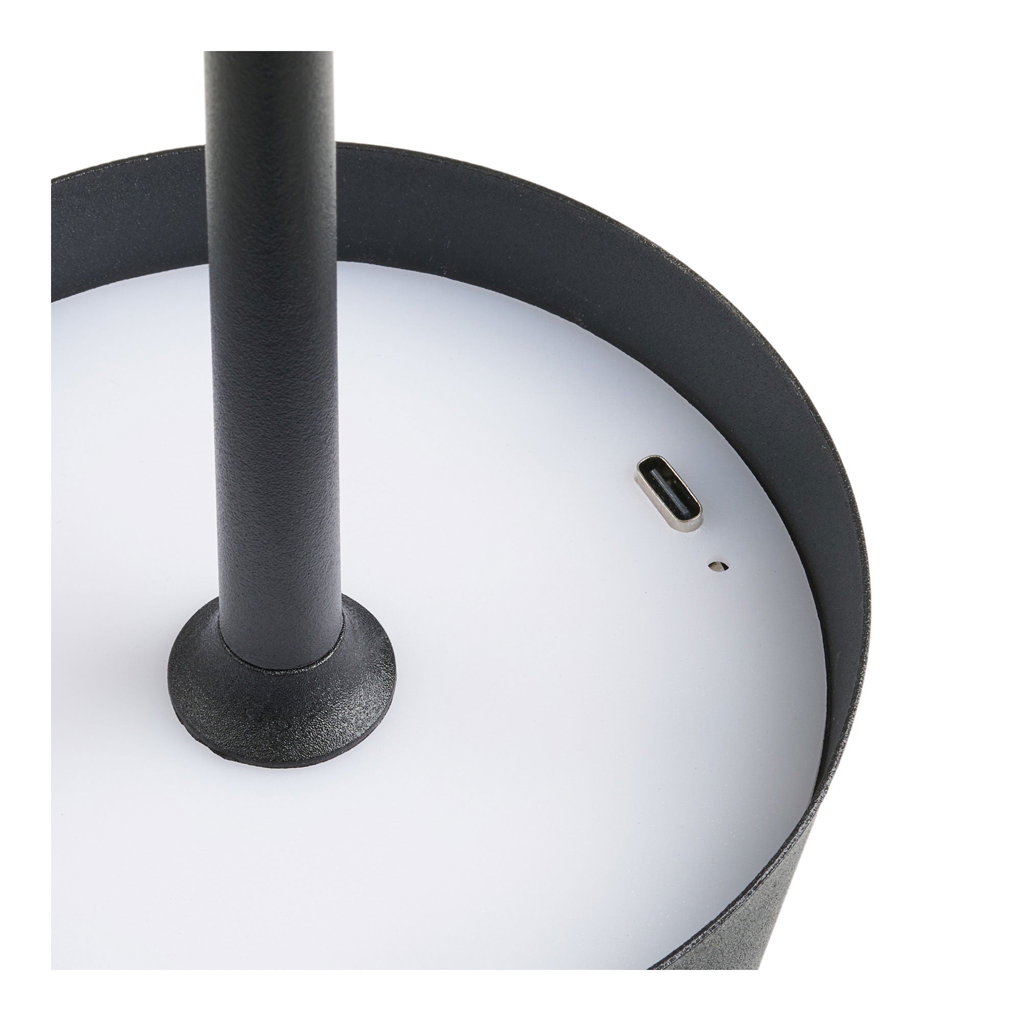 Bradford bordslampa - bordslampa, metall, laddningsbar, svart