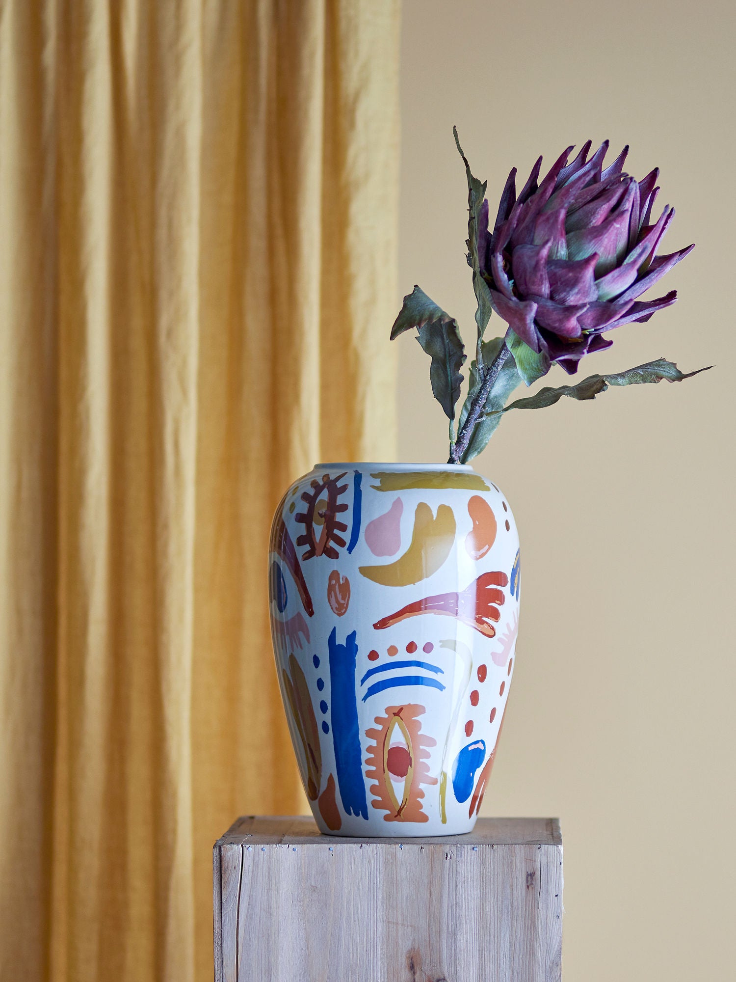 Bloomingville Horus Vas, Orange, Stengods