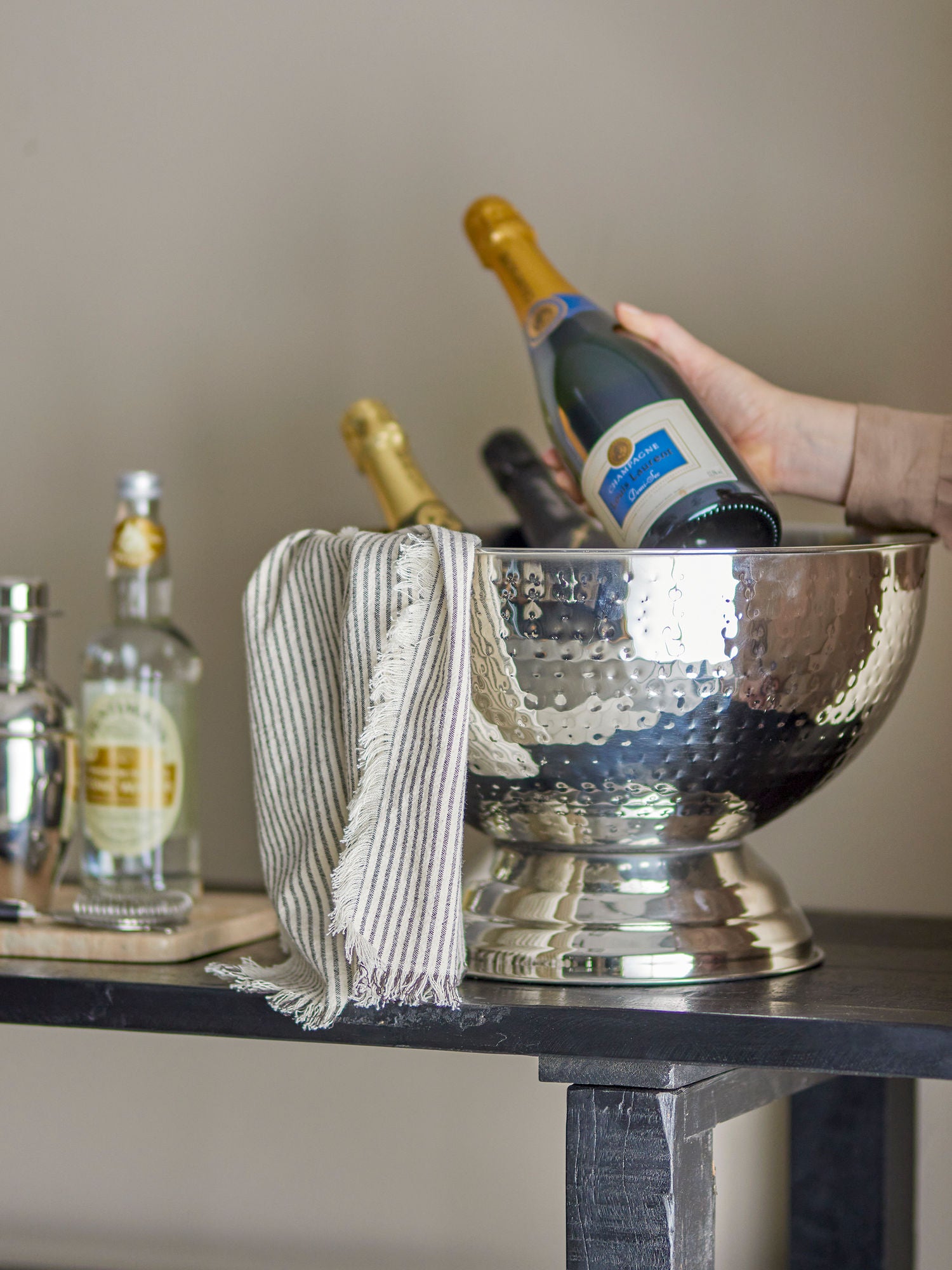 Bloomingville Kaluka Champagne Cooler, silver, rostfritt stål