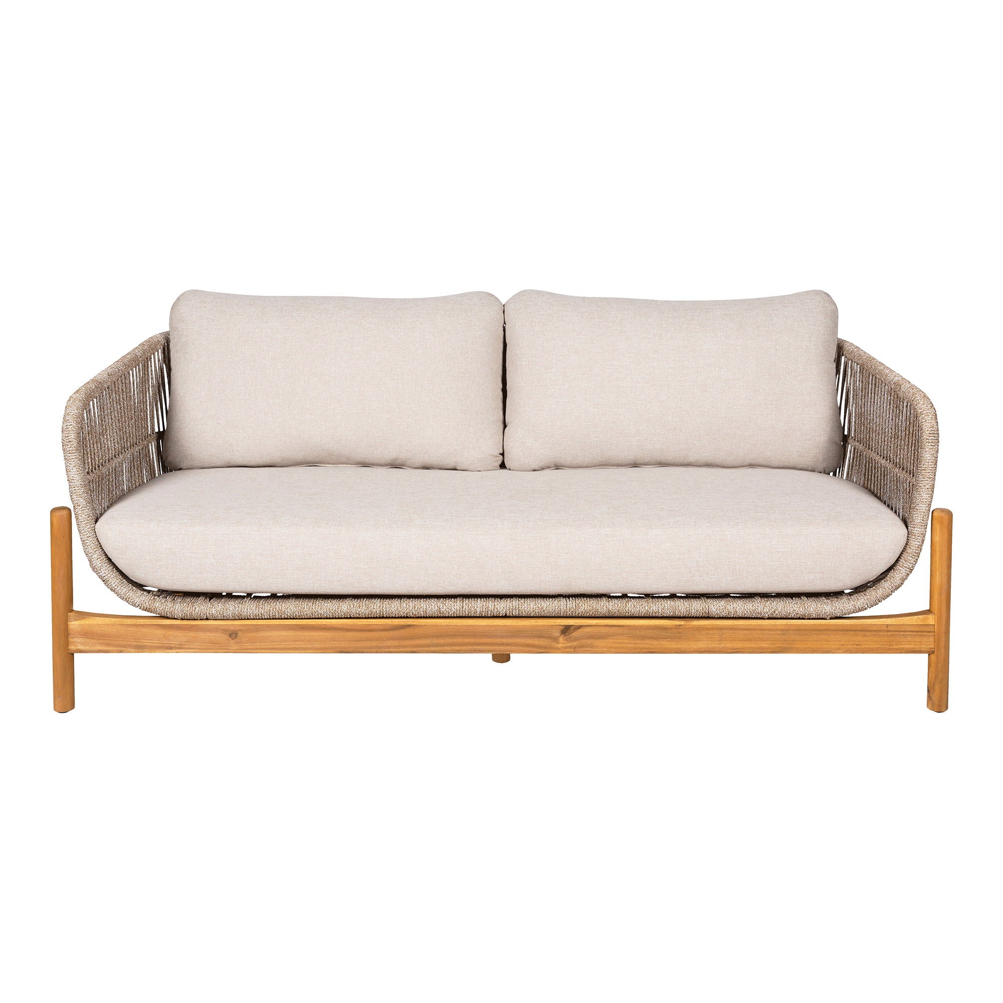 Lounge soffa, Acacia, Beige, inkl. Dämpa