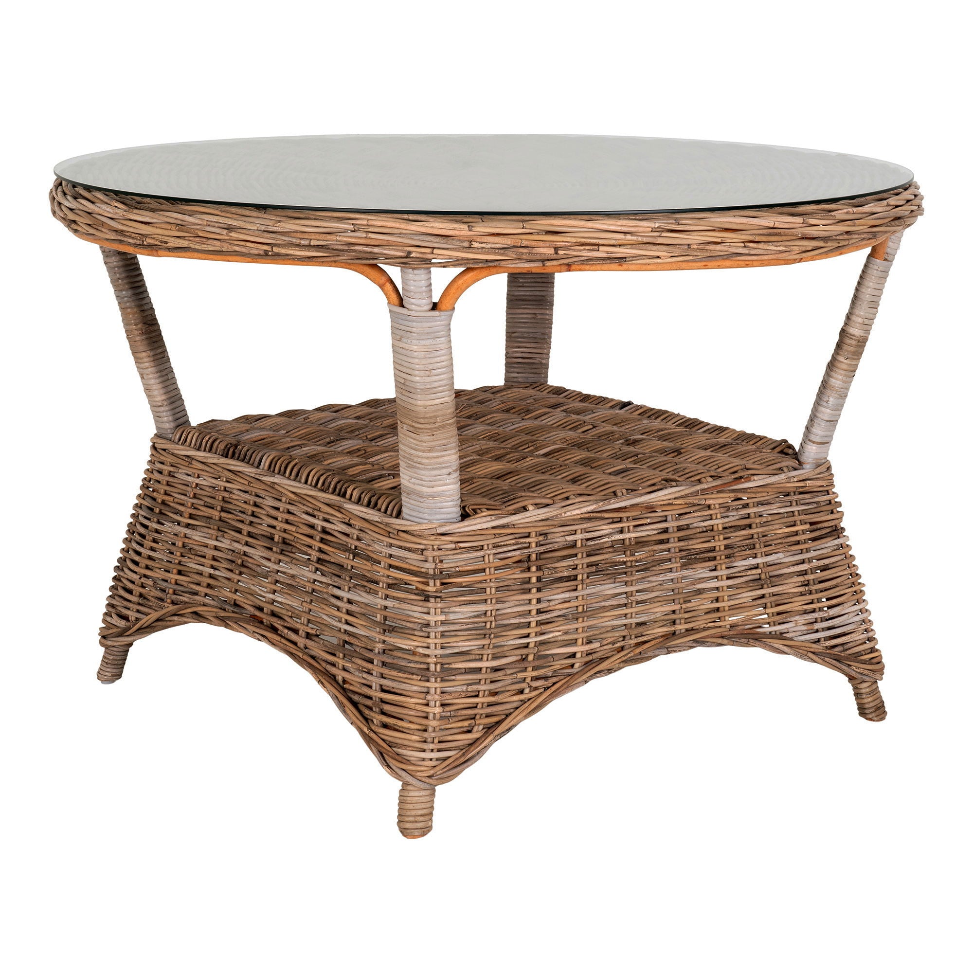 Larisa Garden Furniture Set - Larisa Garden Table Ø120 cm och 4 Larisa Garden Chairs, Gray