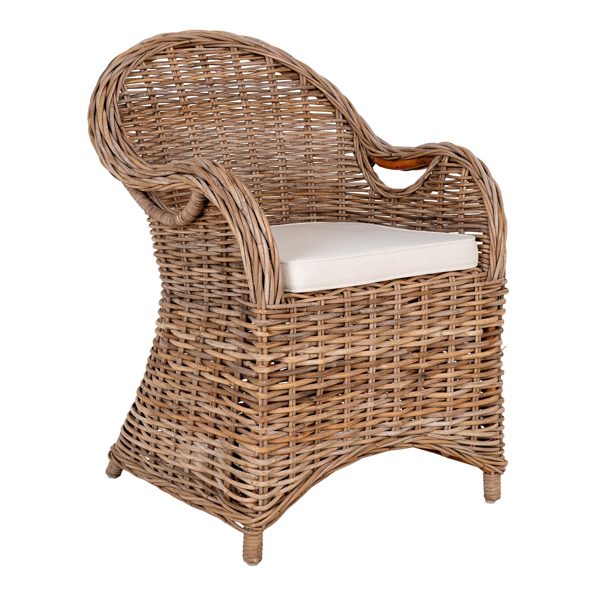 Larisa Garden Furniture Set - Larisa Garden Table Ø120 cm och 4 Larisa Garden Chairs, Gray