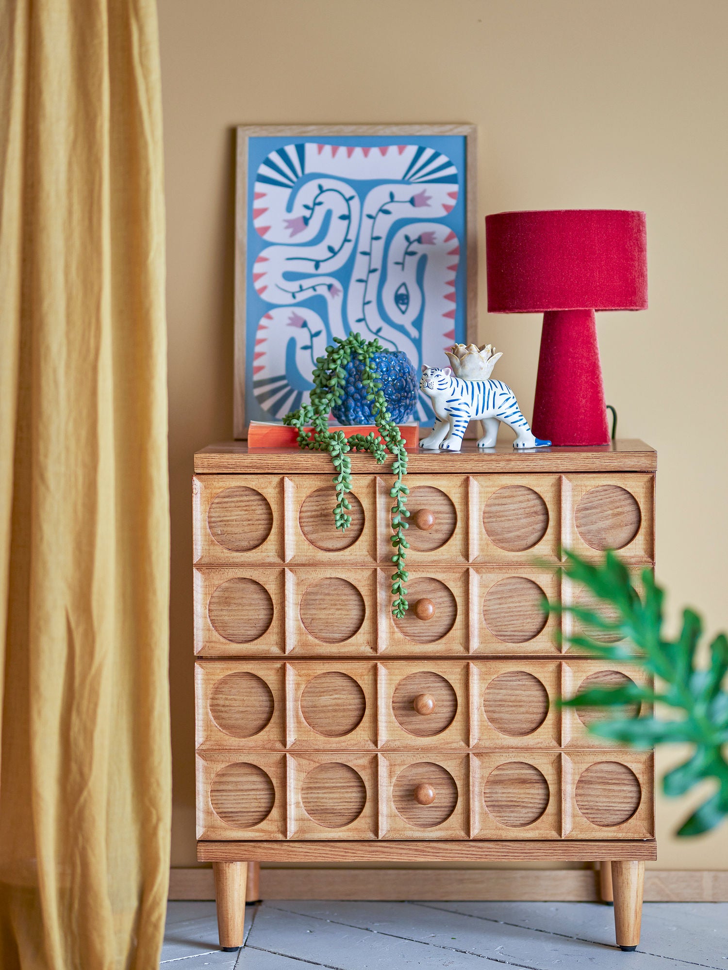 Bloomingville Vester Chest of Drawers, Brown, MDF