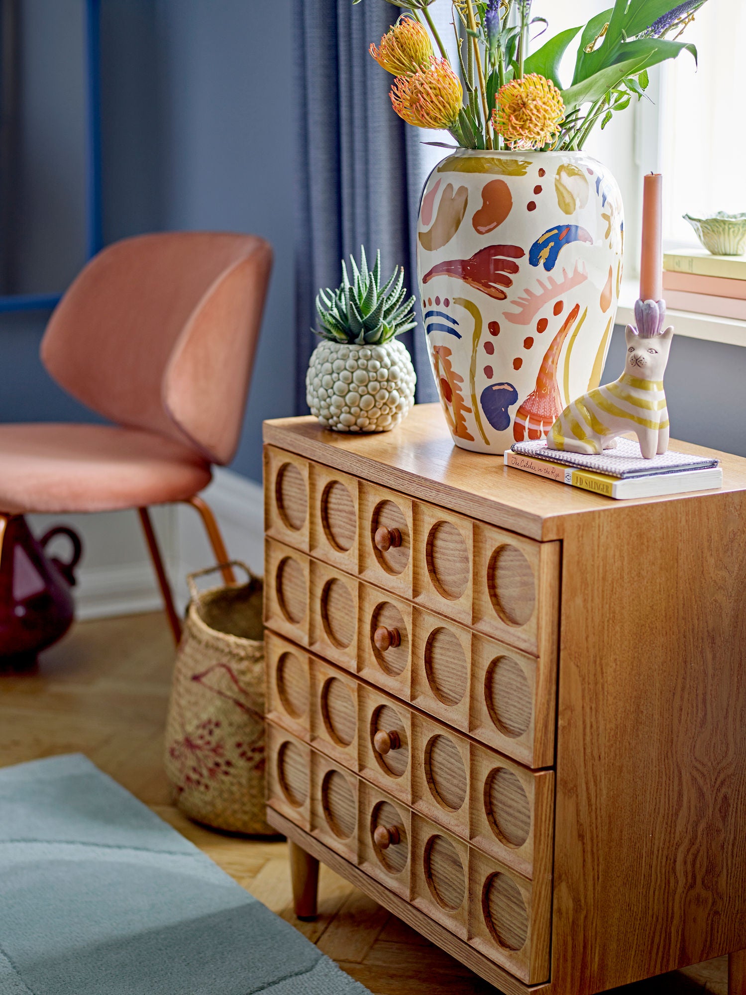 Bloomingville Vester Chest of Drawers, Brown, MDF