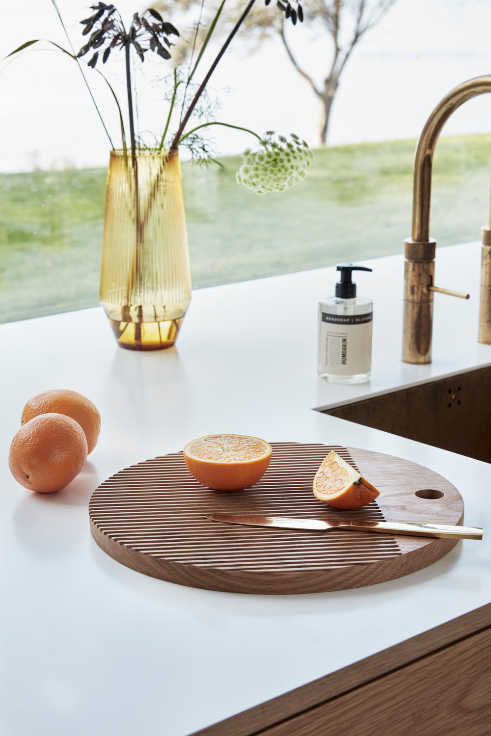 Monarch skärbrädor rund natur (set med 2) - ø33xh2, ø40xh2cm