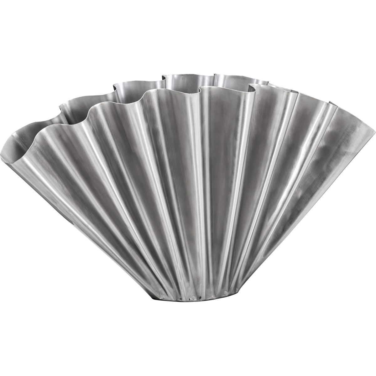 Vas, hdflood, borstad silverfinish