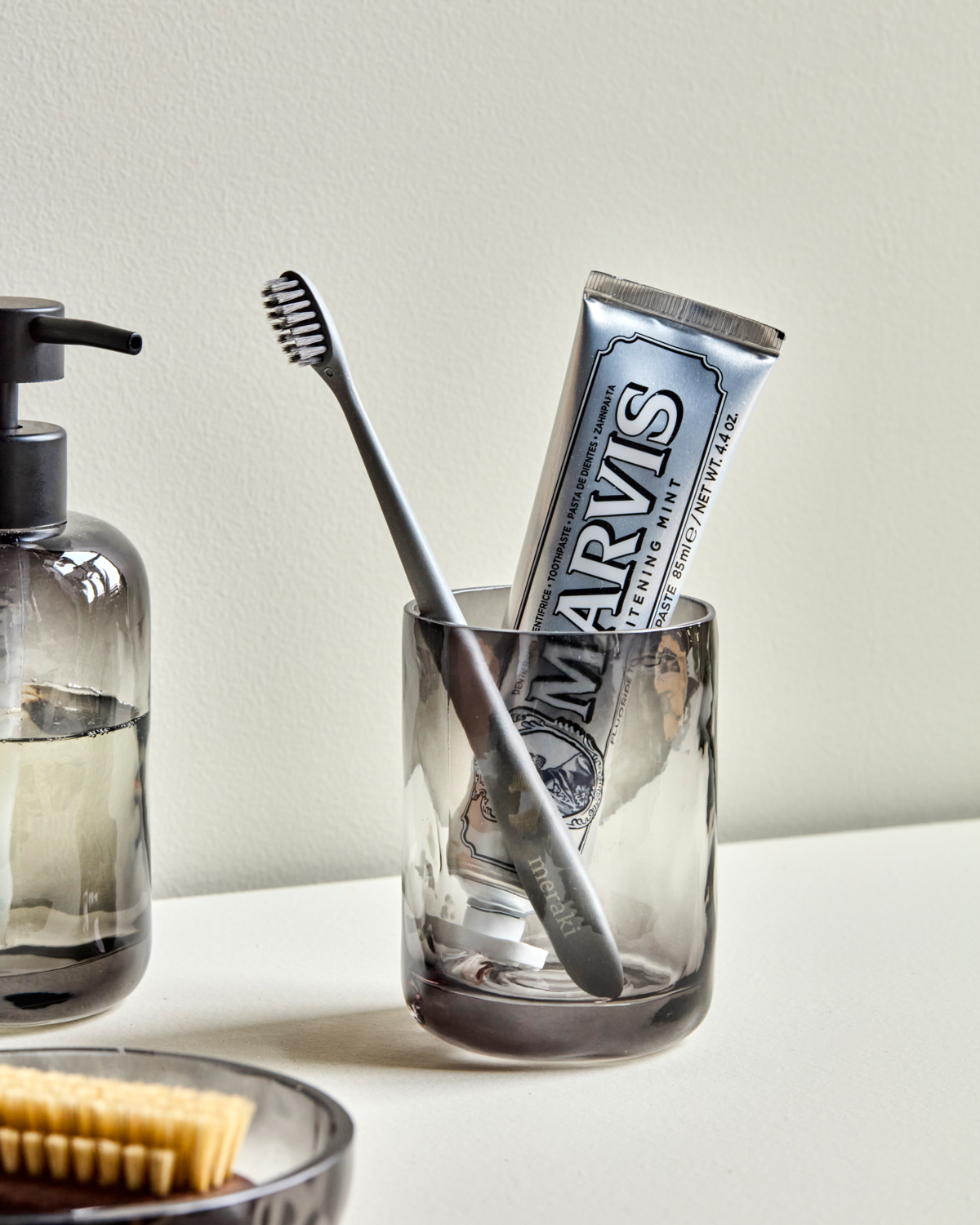 Tandborsthållare, HDWah, Grå