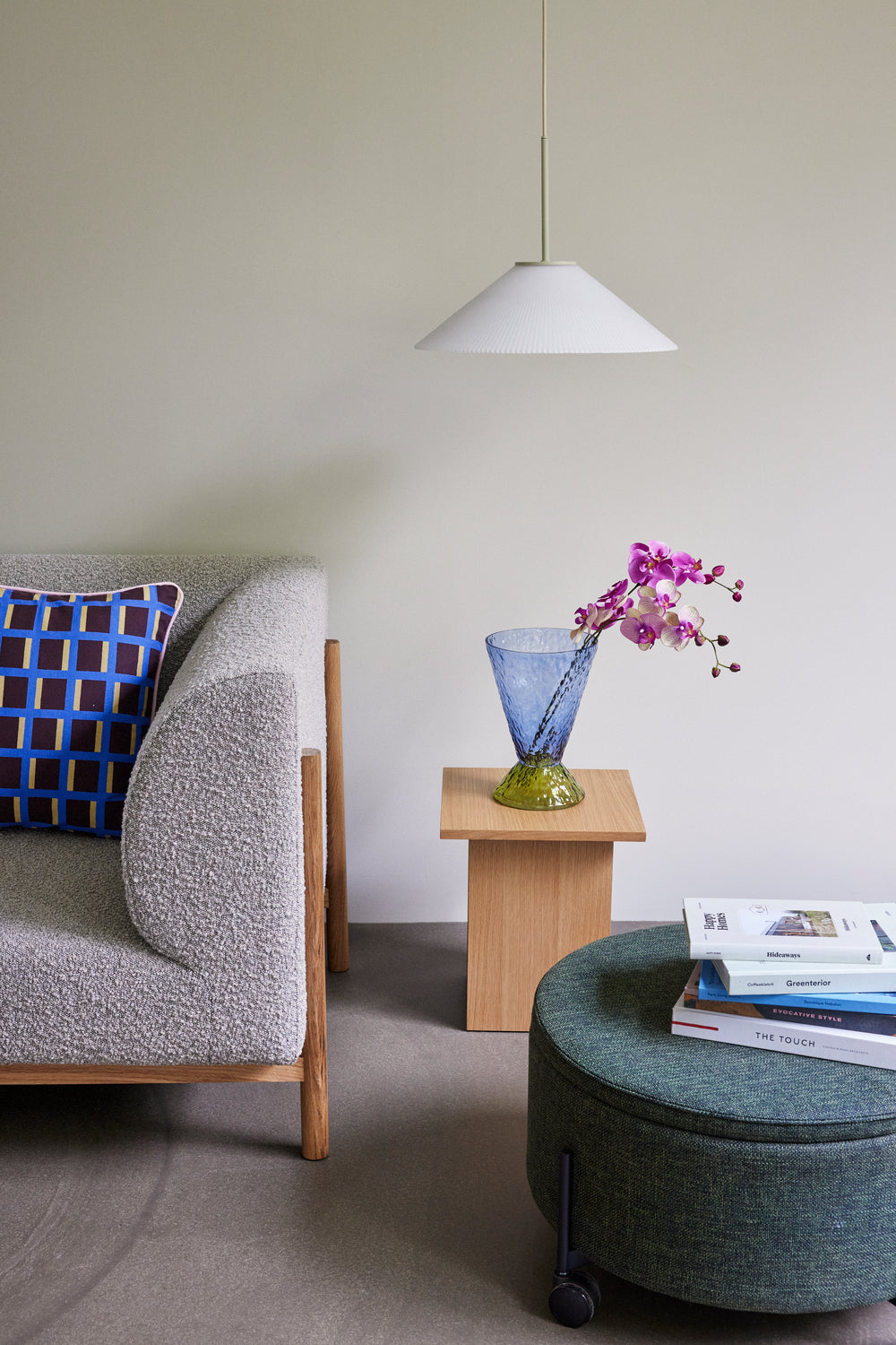 Solid hänge Vit/Sand - ø44xh34cm, E27