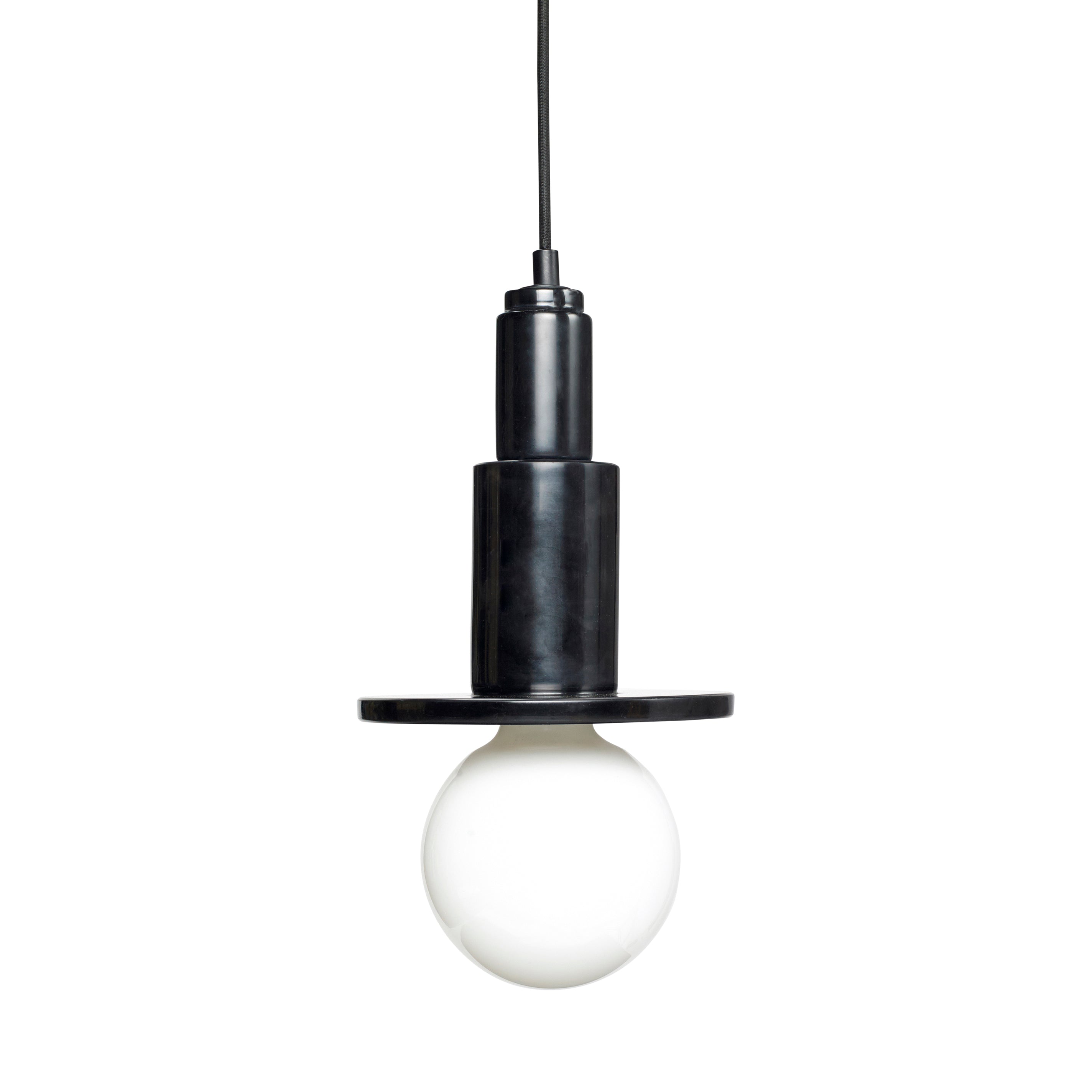 Skulptur Pendant Black - Ø12xh19cm, E27/40W