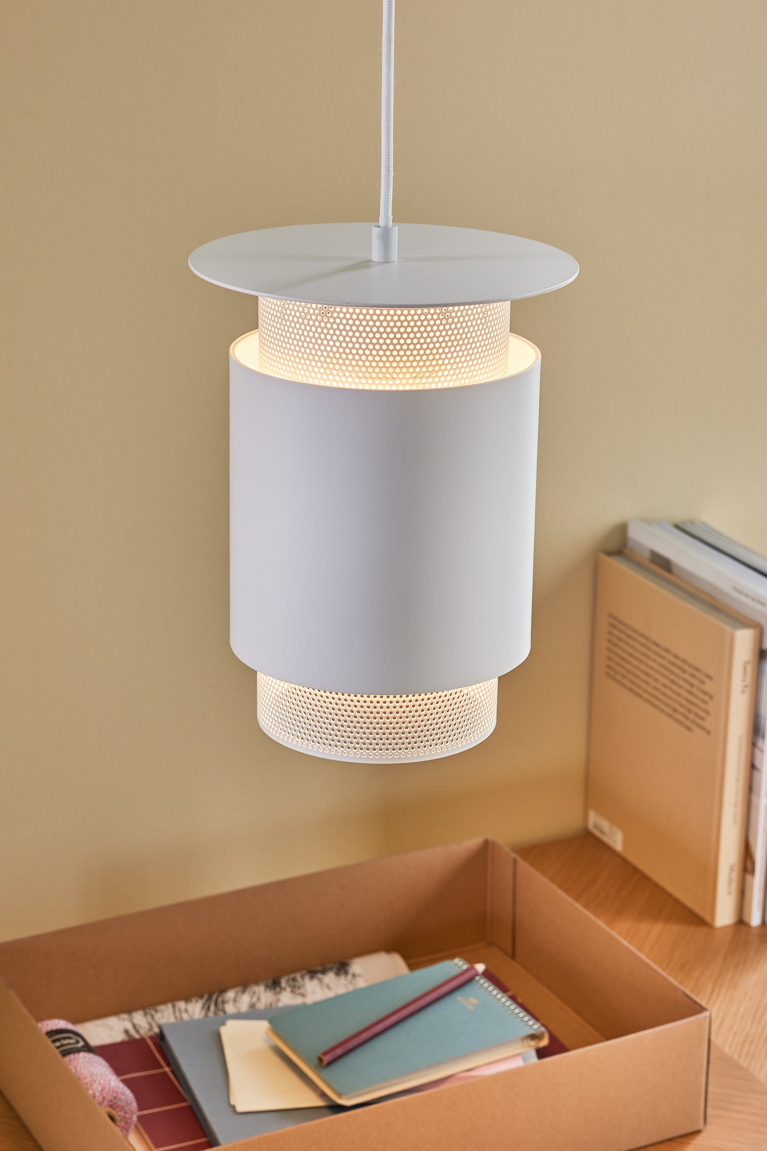 Edge Pendel White - Ø20xH26cm, E27/40W