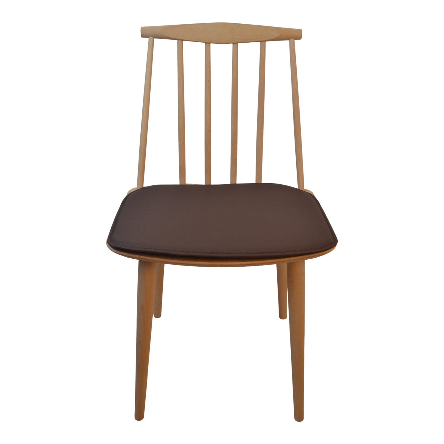 Lyxig mörkbrun läderkudde till Hay J77 (FDB) stol