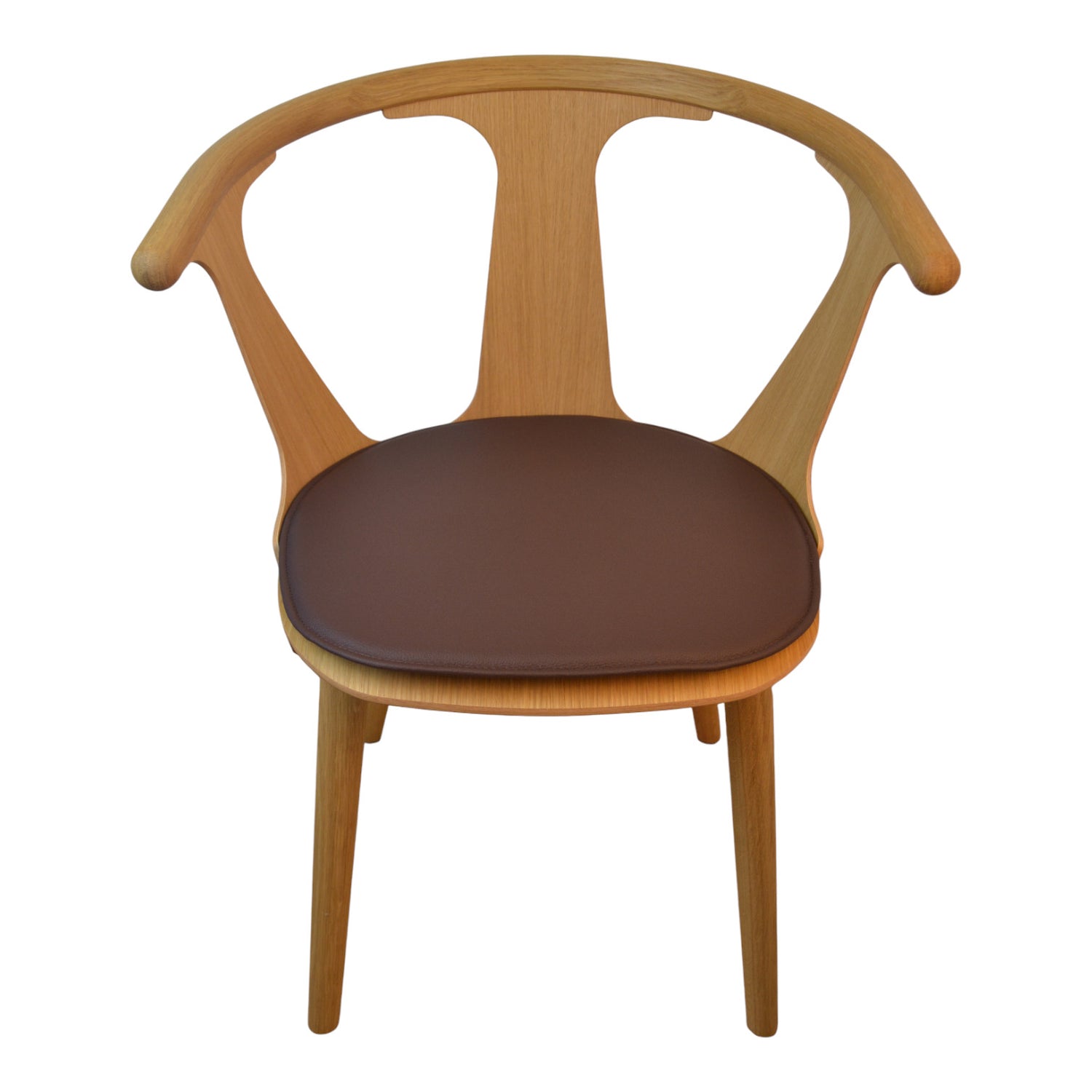 Lyxkudde till & tradition SK1 mellan stolen i - mörkbrunt läder