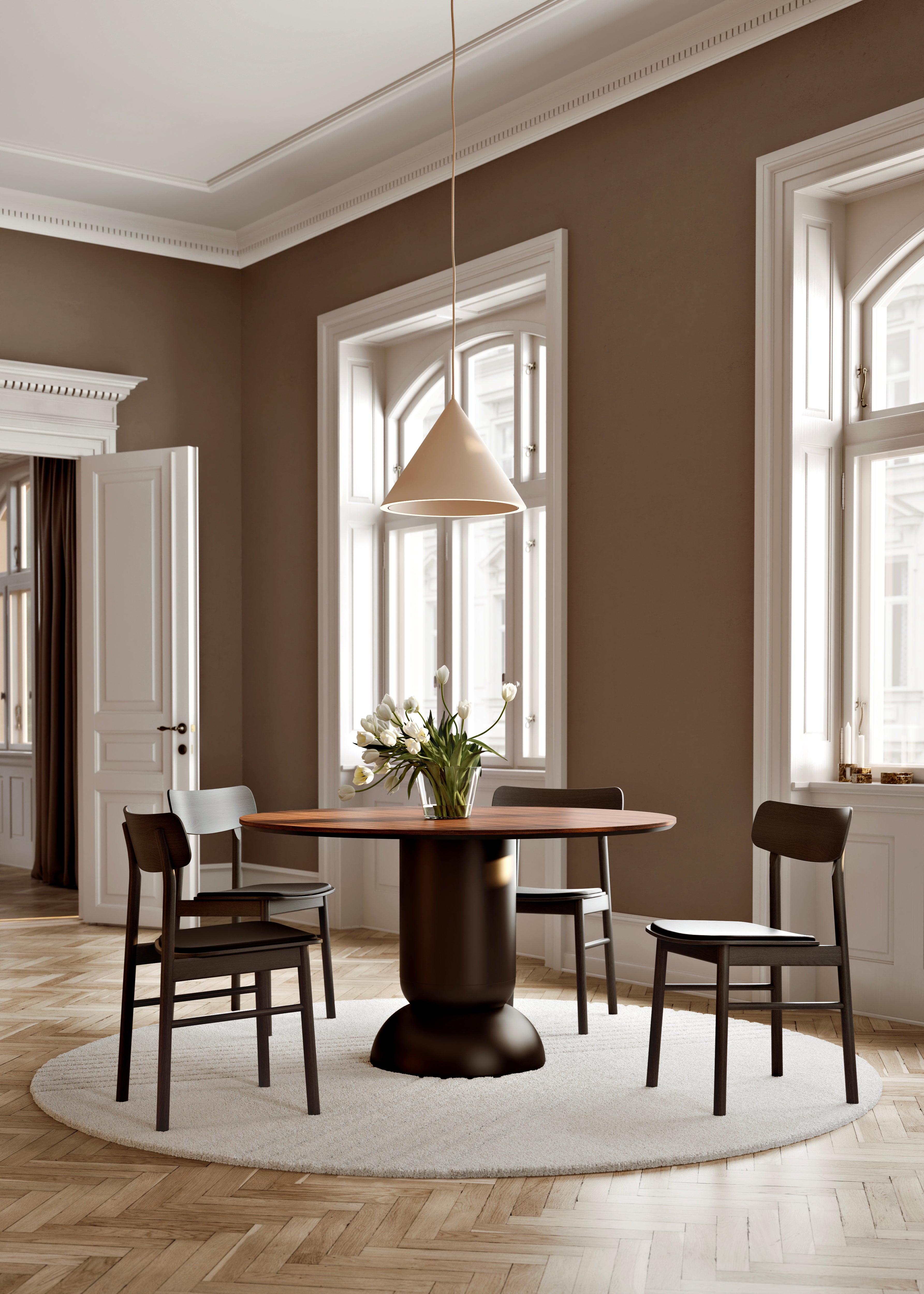 Soma Matstol - Svart m/läder