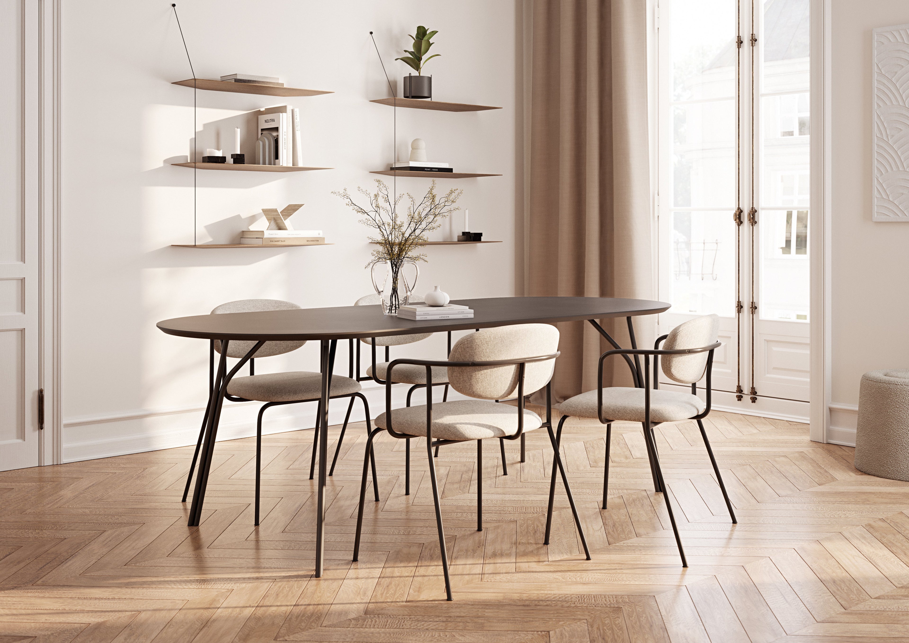 Tree Matbord (220 cm) - Svart/Svart