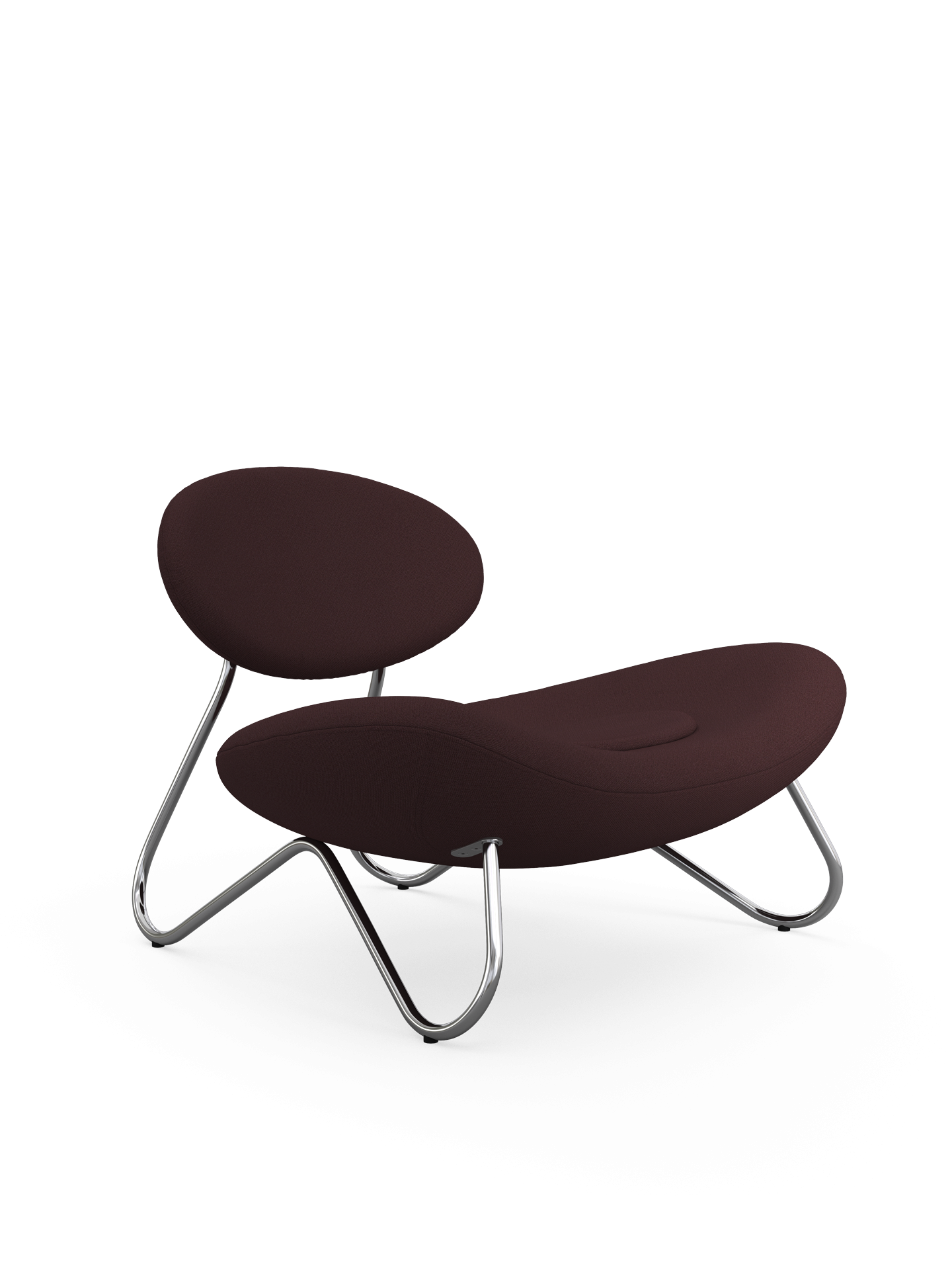 Meadow Lounge Chair - Bordeaux/borstad stål