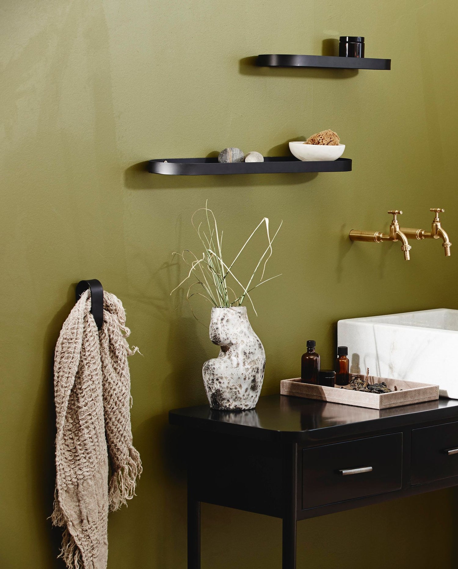 SOTRA TOLED HOLDER I ROINELESS STÅL - H10.5 CM - SVART