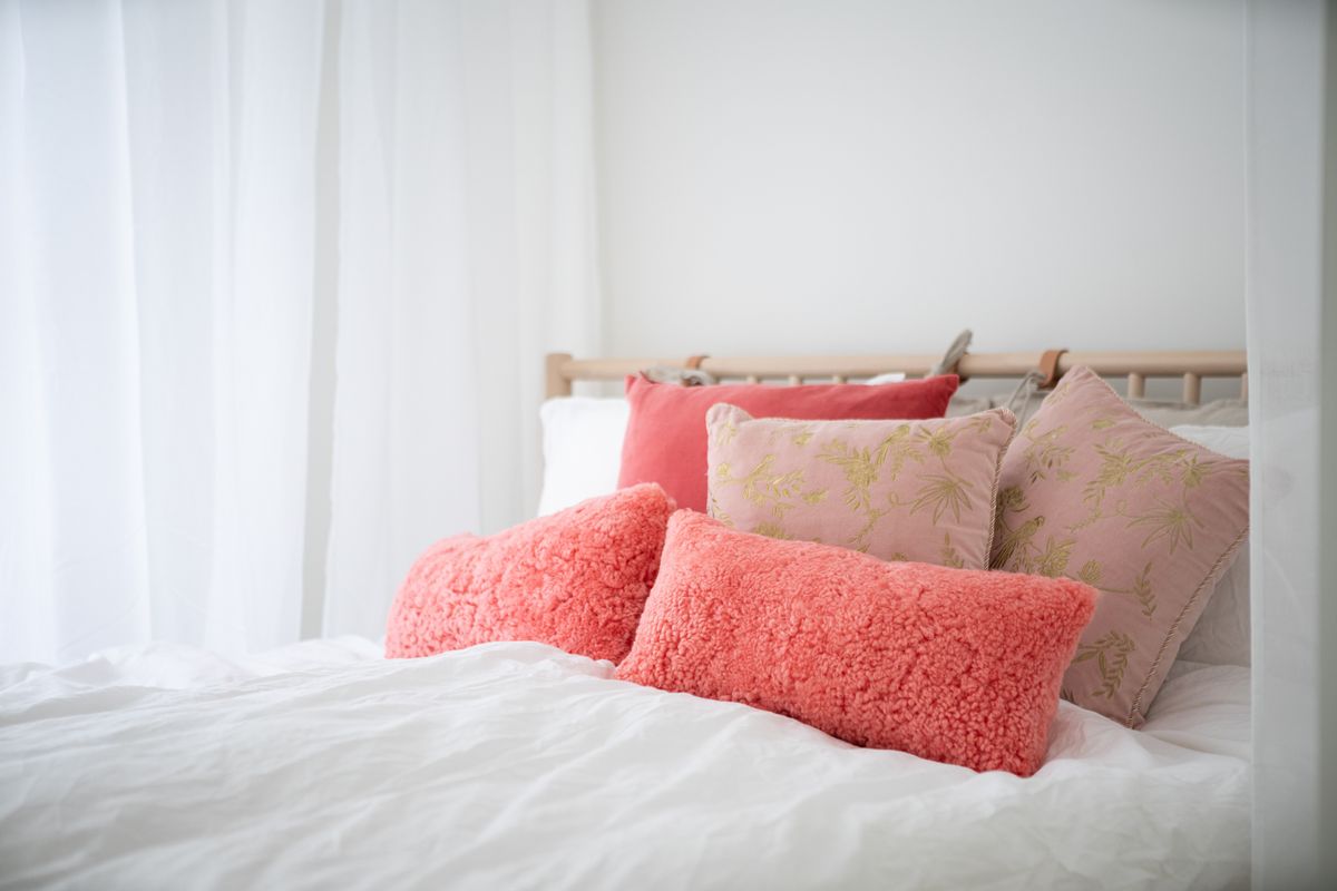 Lammskinnskudde | Korthårig | Nya Zeeland | Dubbelsidig | 30x60 cm