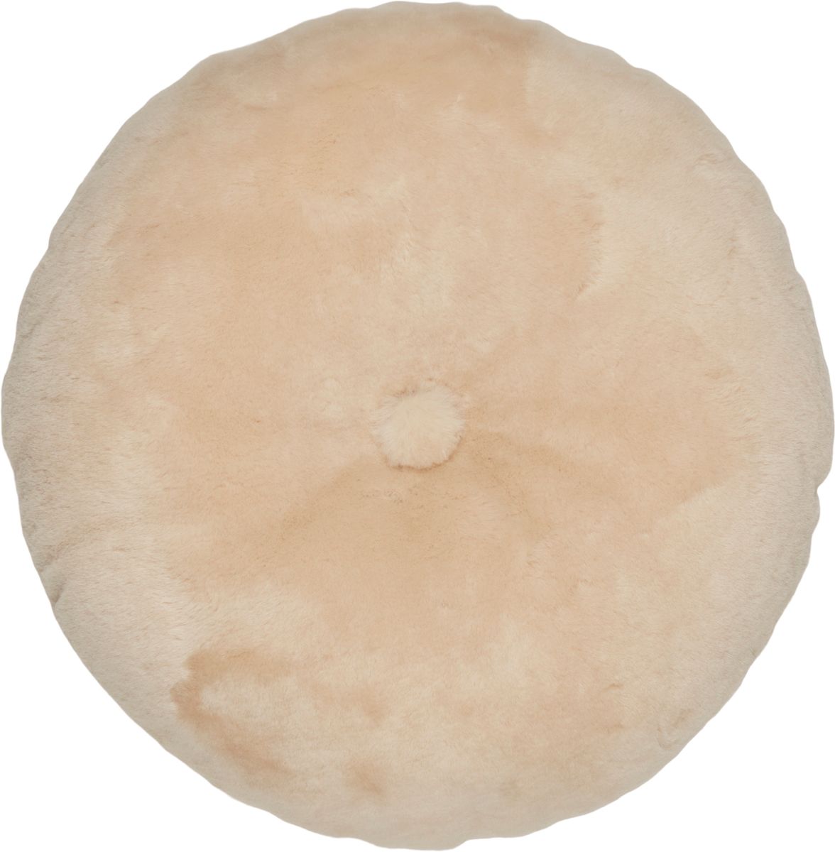 Lammskinnskudde | Mockasin | Dubbelsidig | Ø45 cm
