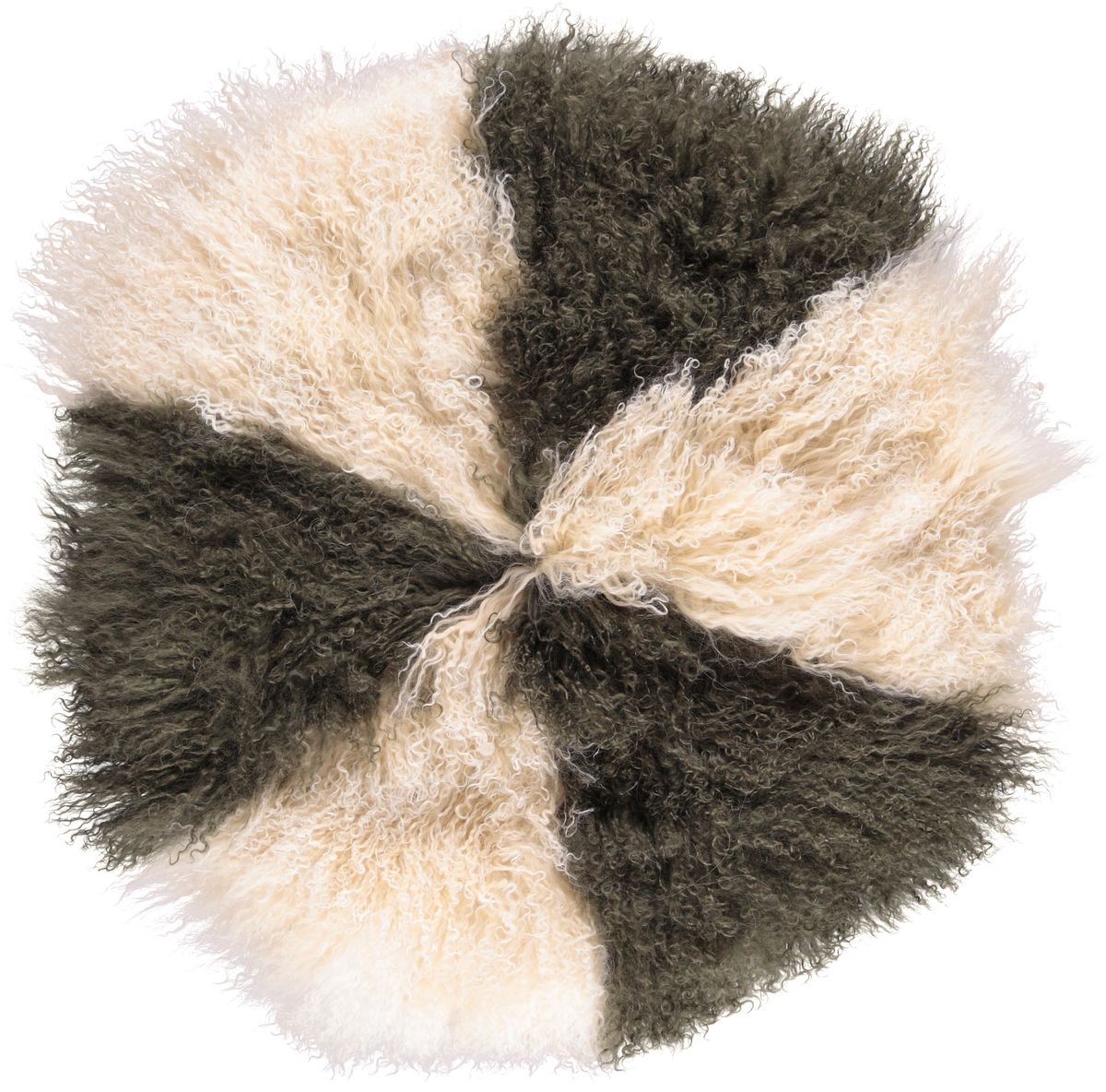 Lammskinnskudde | Lockigt | Tibet | Ø45 cm, Ø62 cm & Ø38 cm