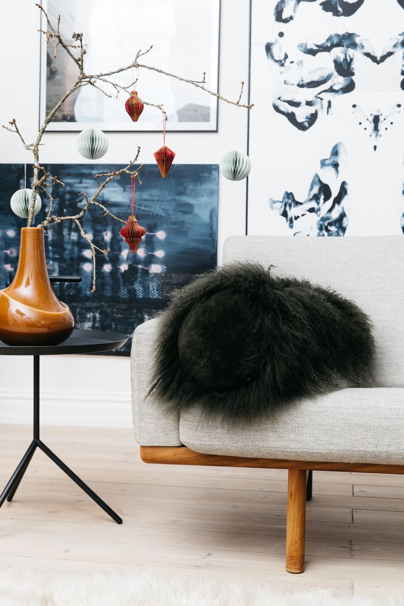 Bolsterkudde | Lockigt | Tibet | Ø20xL52 cm