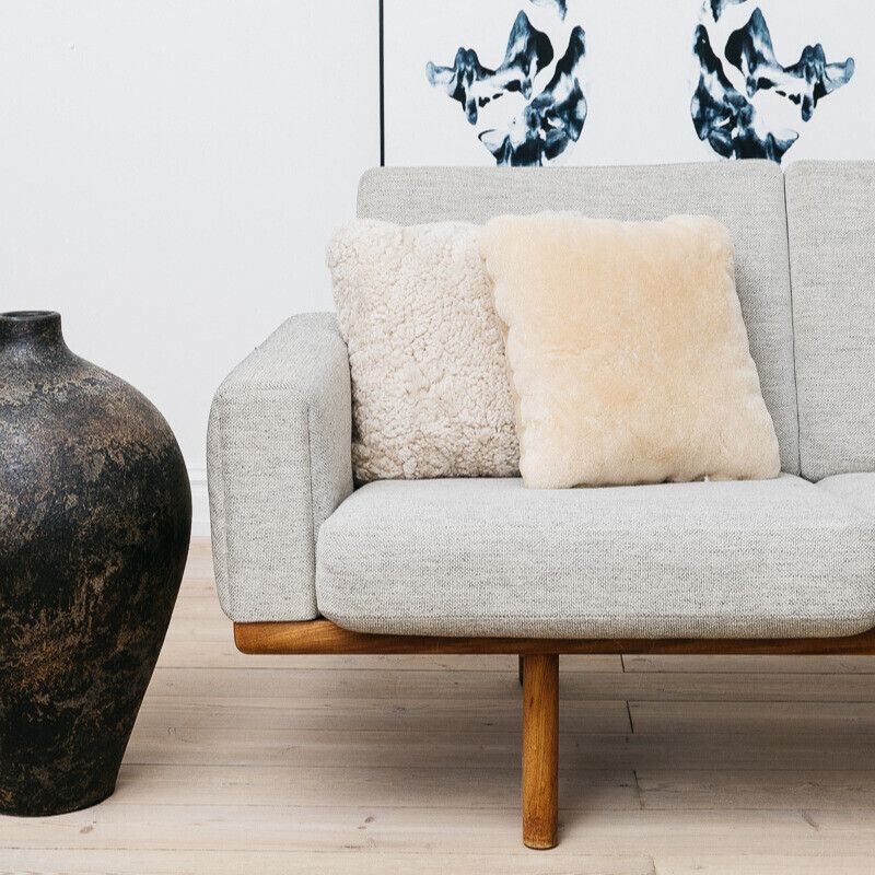 Lammskinnskudde | Mockasin | Dubbelsidig | 40x40 cm