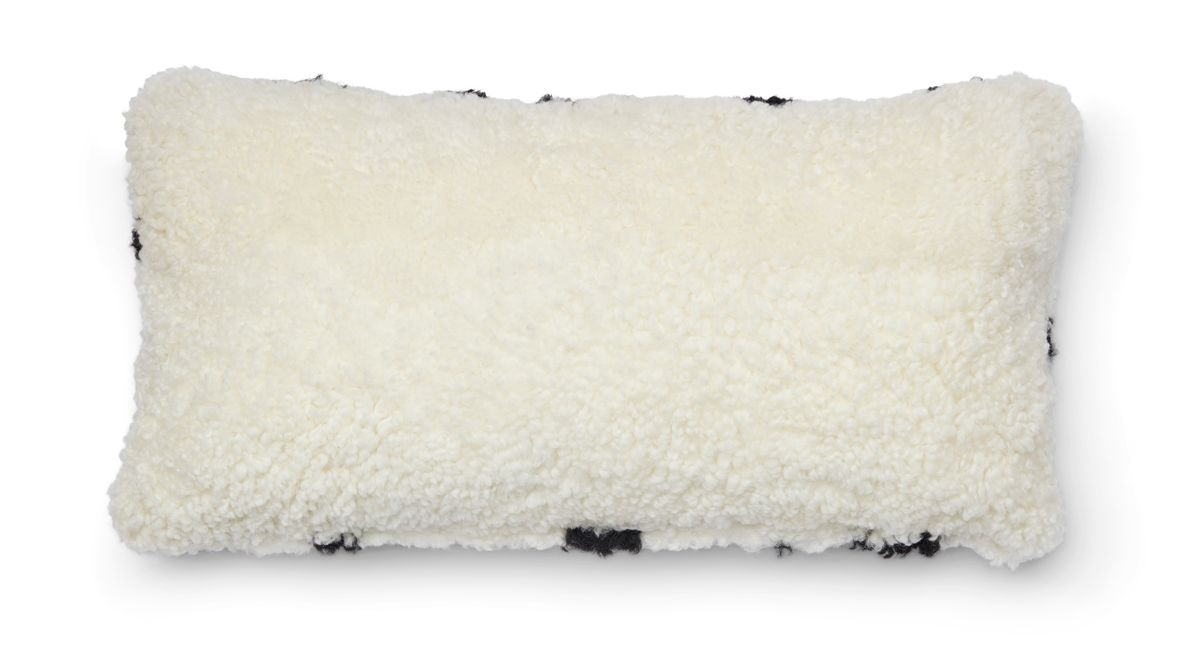 Zebra lammskinnskudde | Korthårig | Nya Zeeland | Dubbelsidig | 30x60 cm