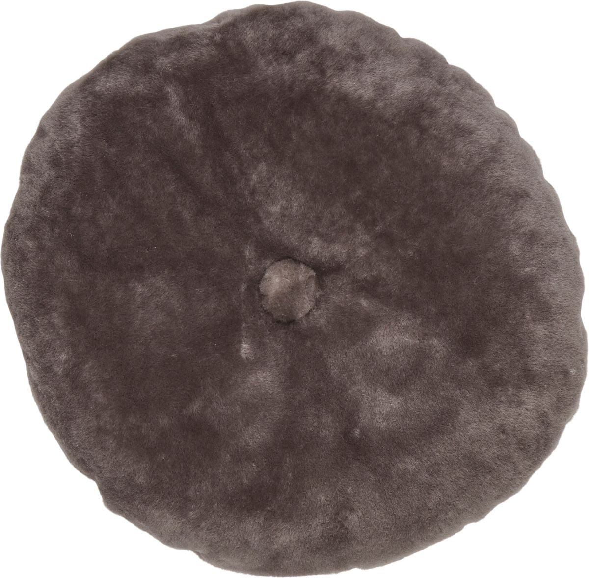 Lammskinnskudde | Mockasin | Dubbelsidig | Ø45 cm