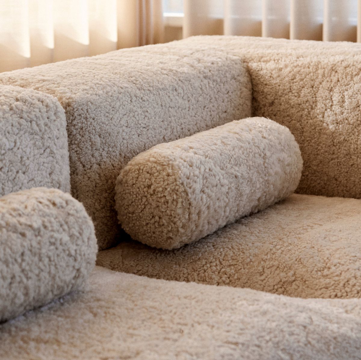 Bolsterkudde | Korthårig | Nya Zeeland | Ø20xL52 cm