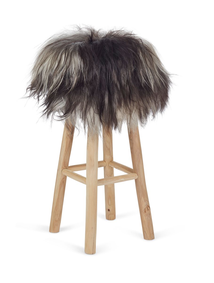 Täckning för barstol/pall | Isländska lammskinn | D35 cm