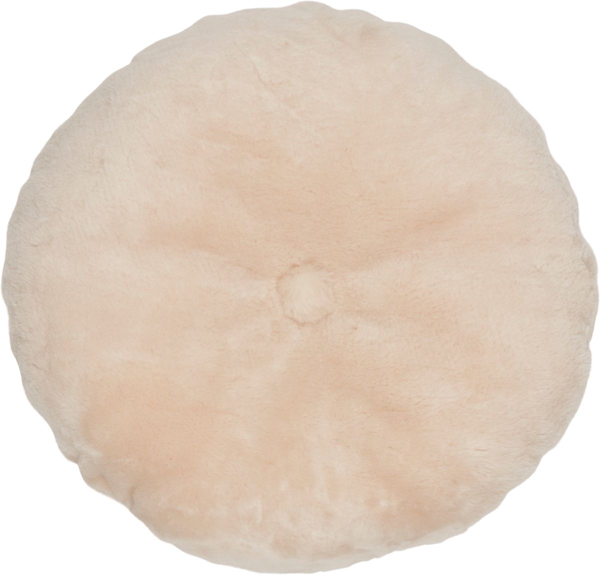 Lammskinnskudde | Mockasin | Dubbelsidig | Ø45 cm