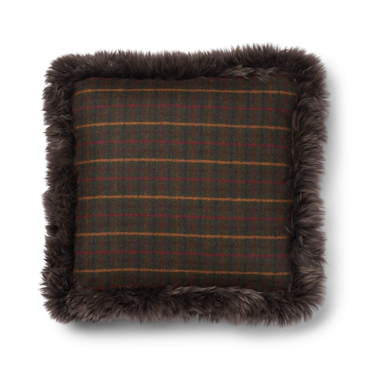 Kontrollerad samling | Ullkudde | Långhårig | Dubbelsidig | 52x52 cm