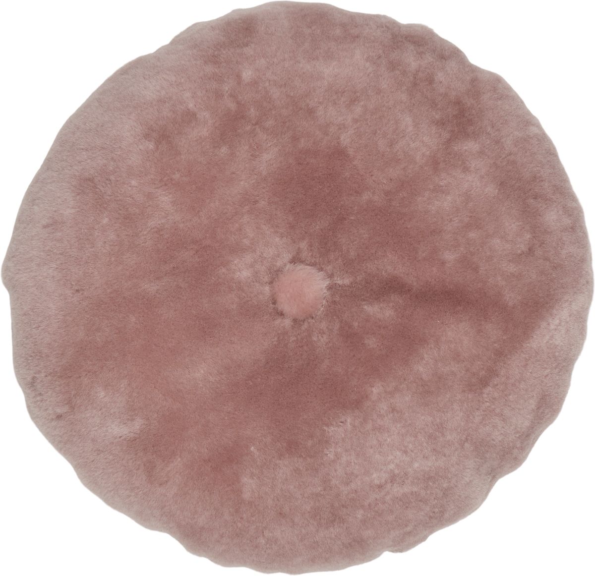 Lammskinnskudde | Mockasin | Dubbelsidig | Ø45 cm