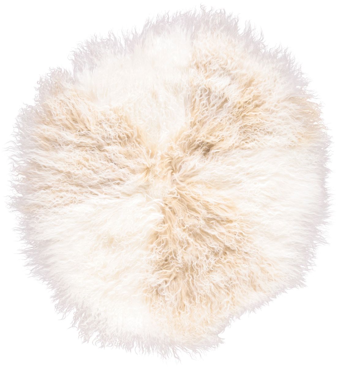 Lammskinnskudde | Lockigt | Tibet | Ø45 cm, Ø62 cm & Ø38 cm