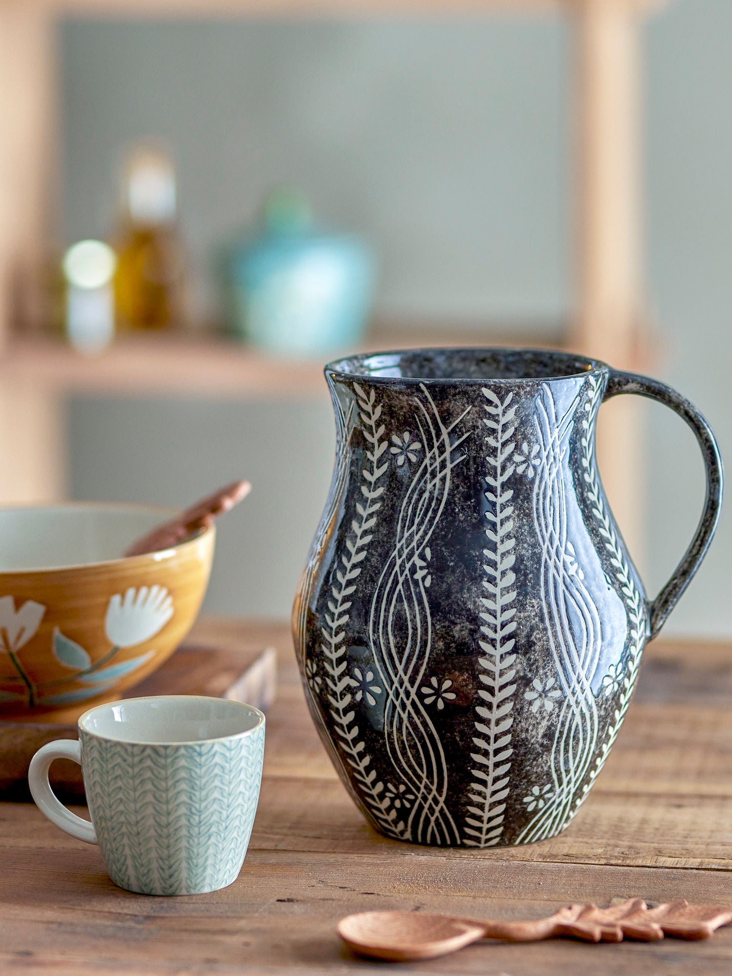 Creative Collection Aswan Kande, svart, stengods