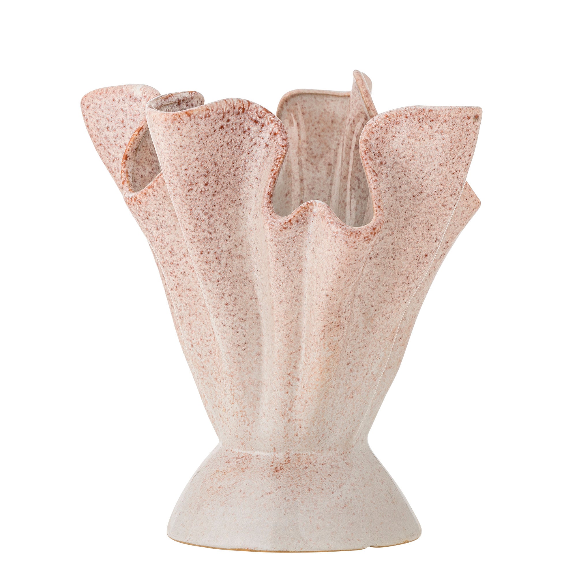 Bloomingville Plier Vase, Rosa, stengods