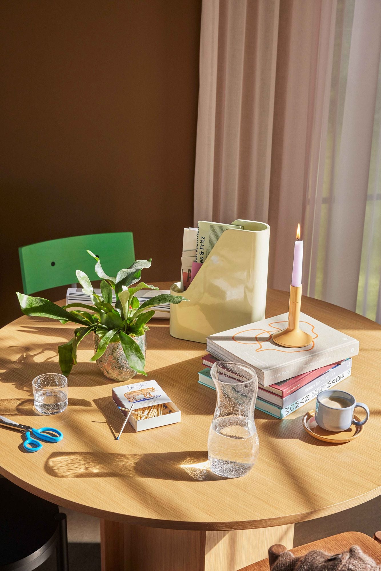 Hübsch Kindred Candlestick Orange (uppsättning av 2)