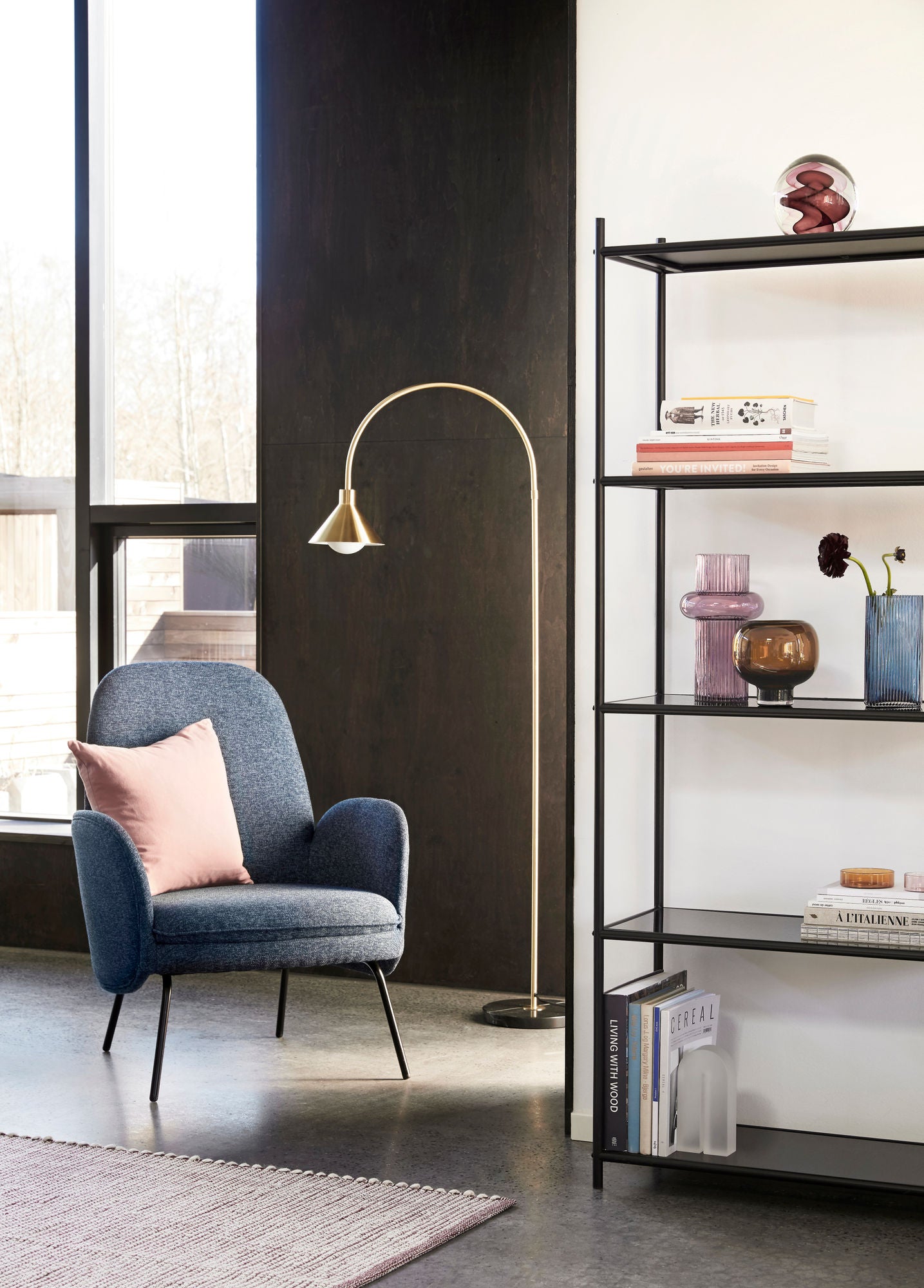 Hübsch vallmo matta vinröd/vit