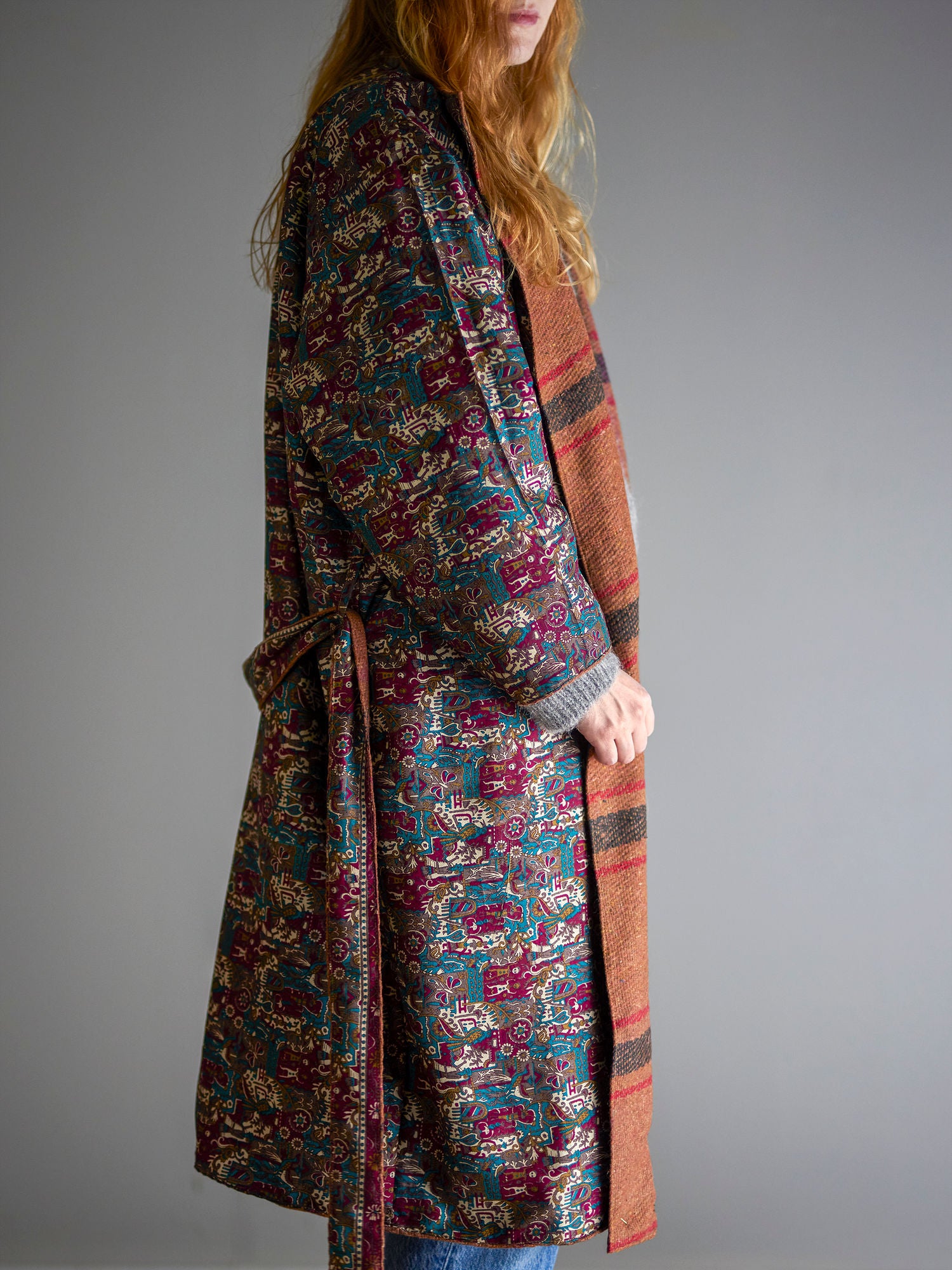 Creative Collection Rieti Kimono, Brown, Upcycleded