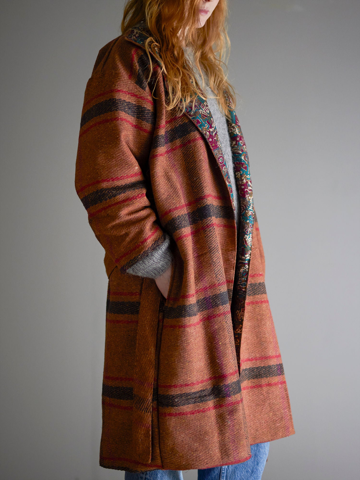 Creative Collection Rieti Kimono, Brown, Upcycleded