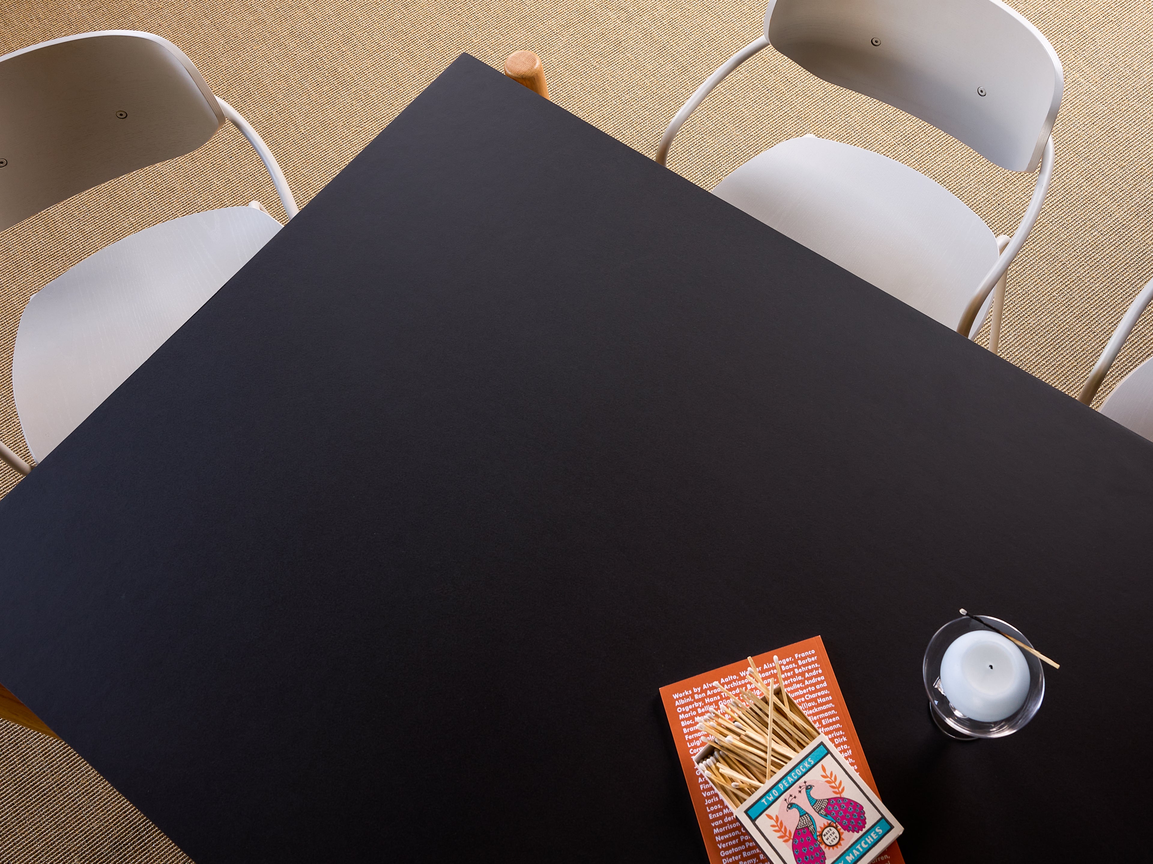 Sned matbord Rektangulärt Svart - 190x107xh75cm