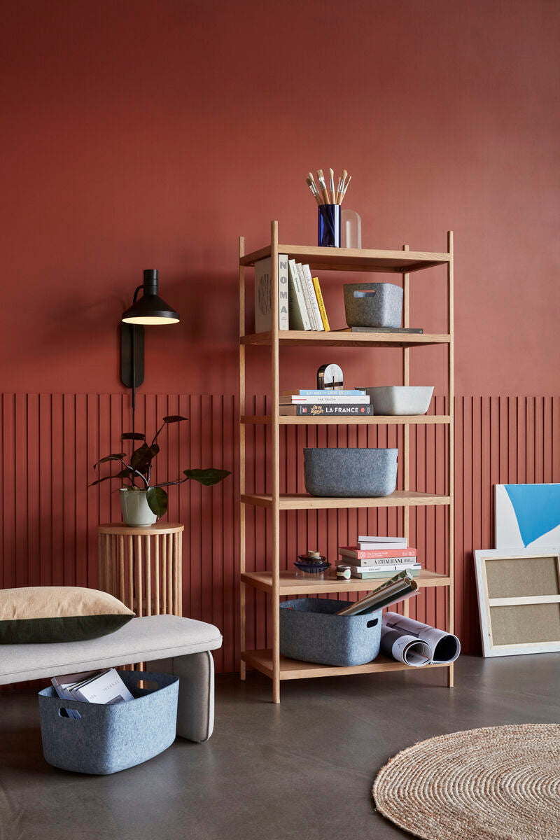 Bibliotekshylla stor natur - 80x45xh190cm