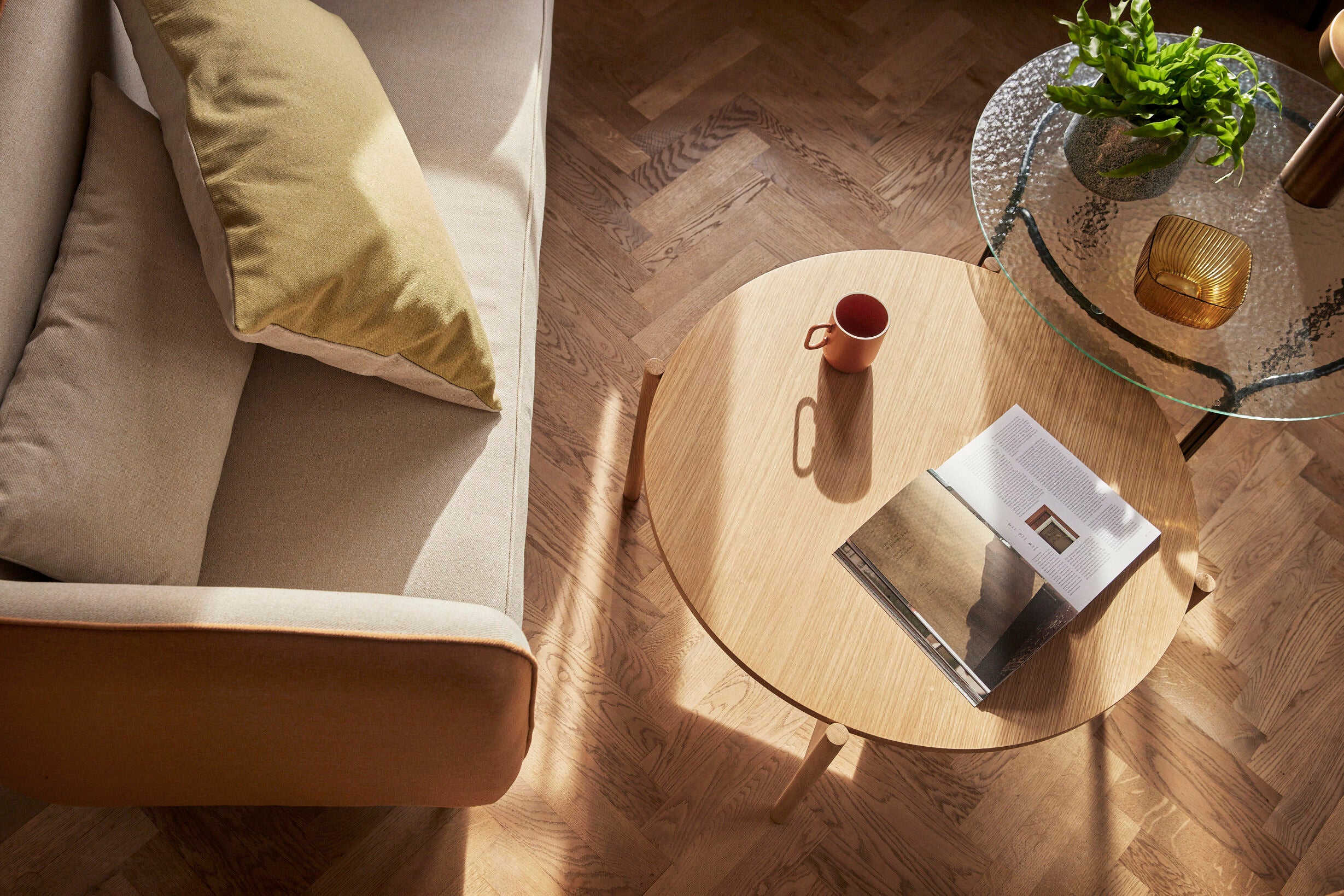 Heritage soffbord naturen - Ø86xh40cm