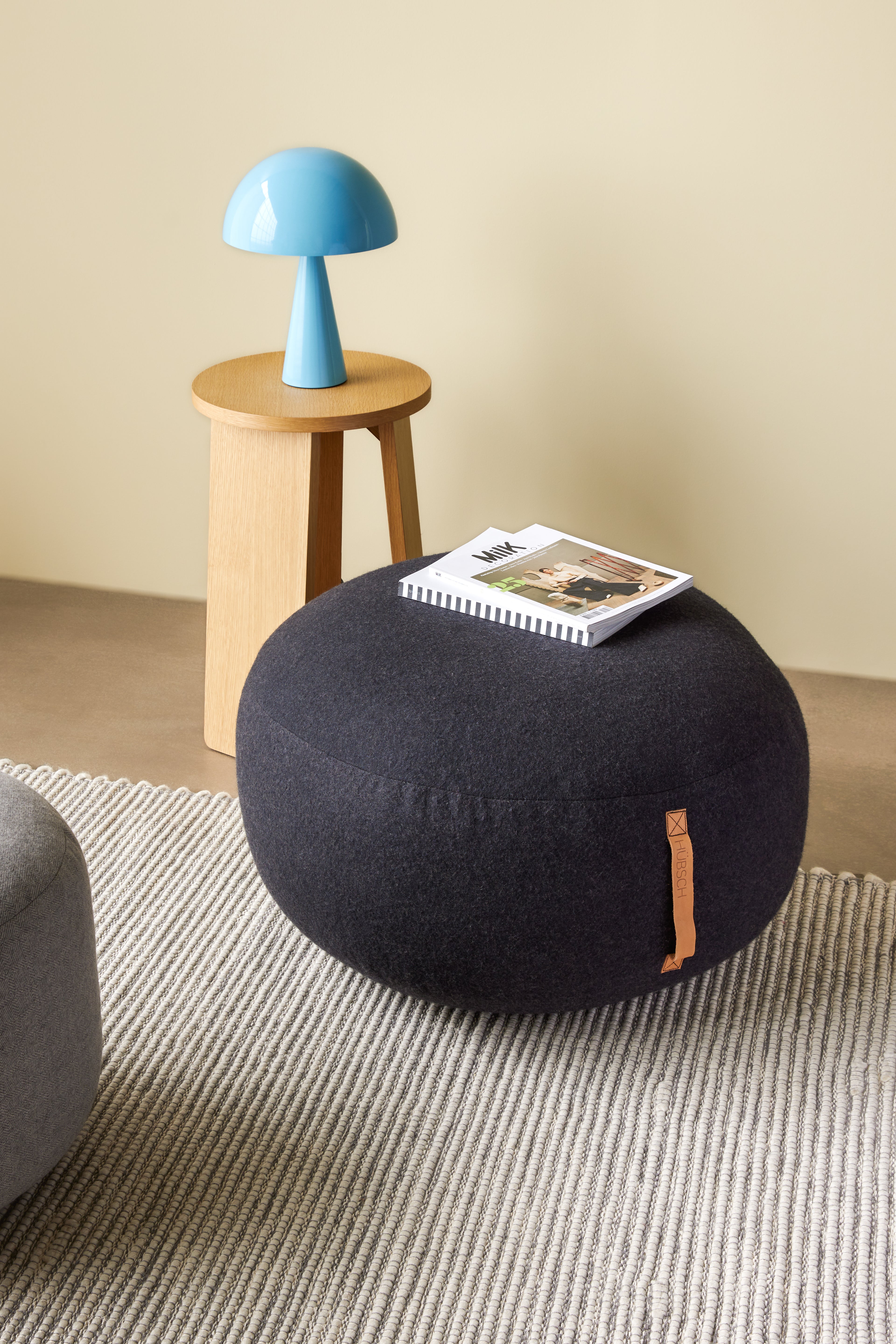 Mochi Puf Ø70 Dark Grey - Ø75xH35CM