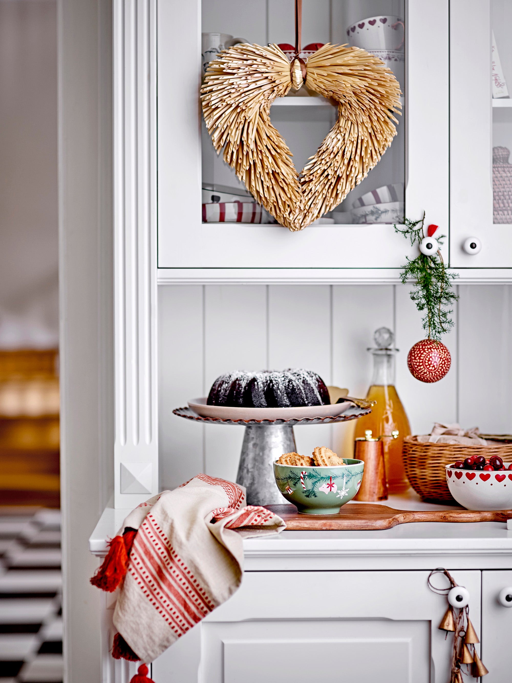 Yule skål, grön, stengods