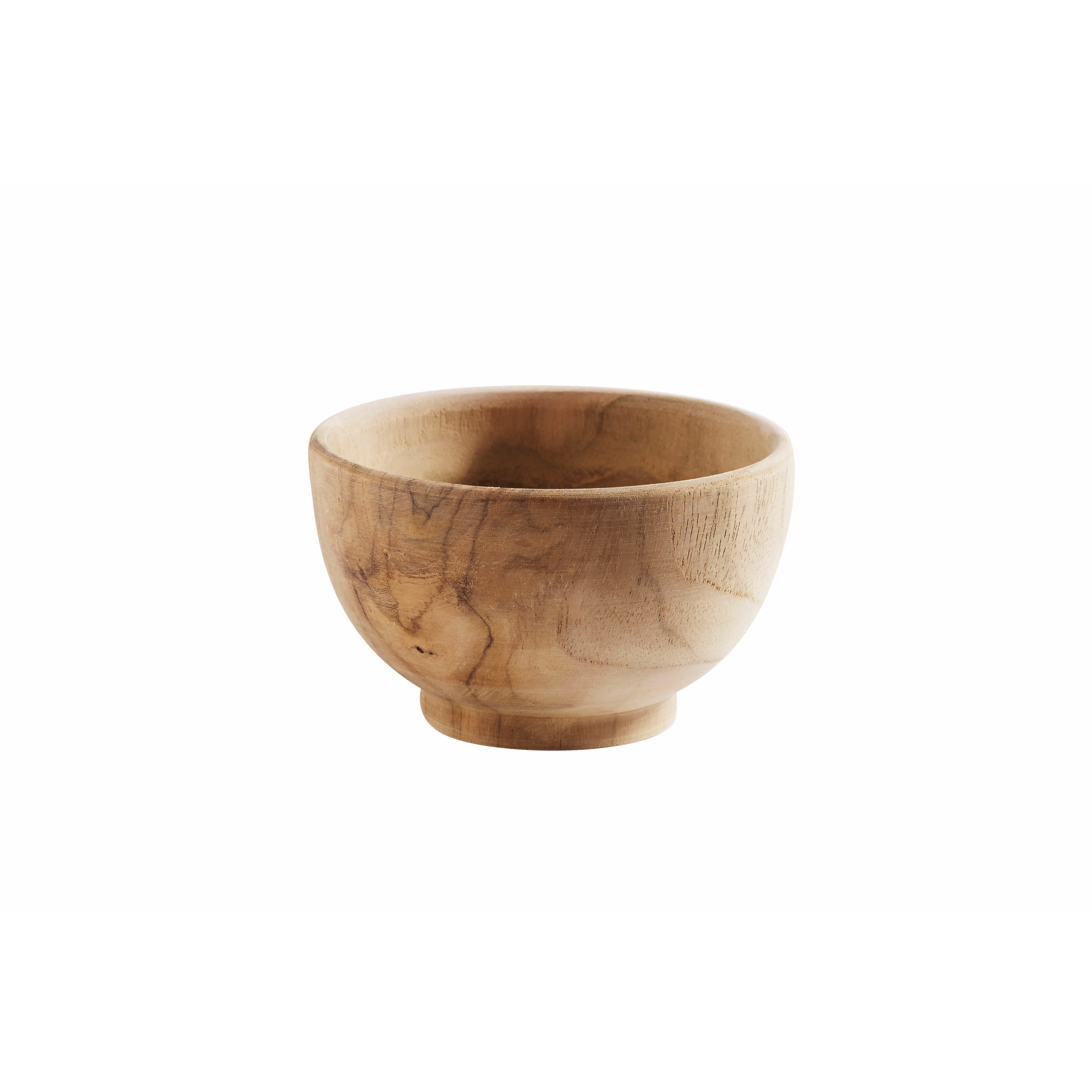 Muubs Skål 12 cm Base - Natur - Ny Teak - H: 8 Ø: 12 cm - DesignGaragen.dk.