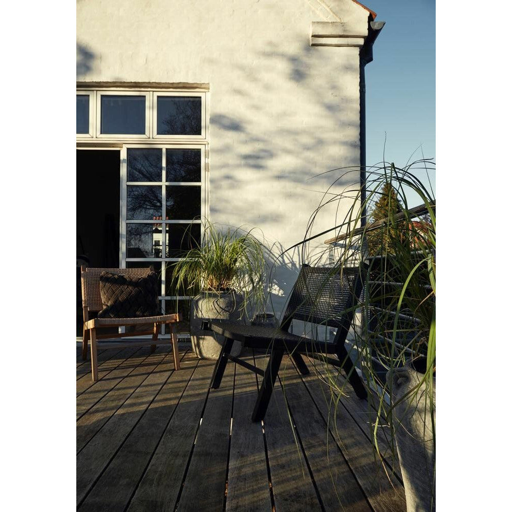 Vasai Lounge Garden Chair i flätad Polyrattan - svart