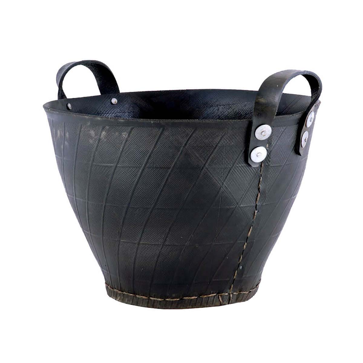 Kurv Dacarr by Muubs XL - Sort - Recycled bildæk - H: 40 Ø: 50 cm - Muubs - DesignGaragen.dk