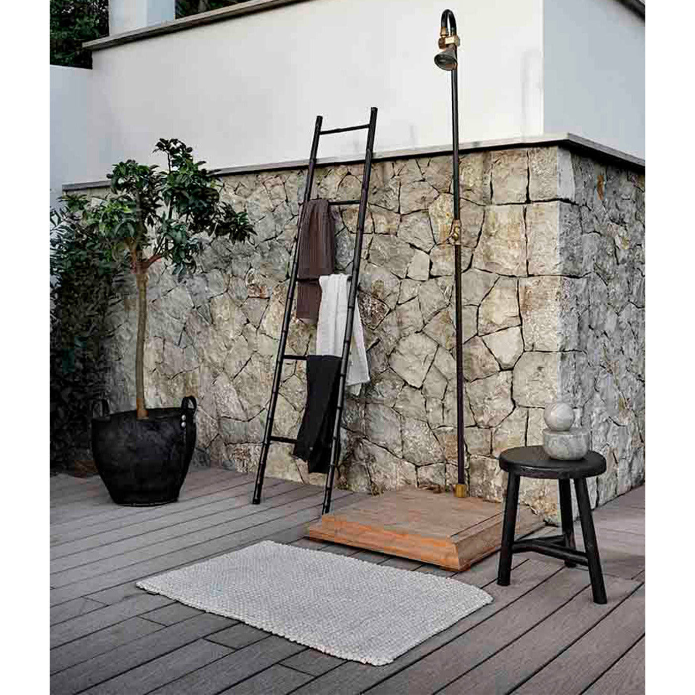 Kurv Dacarr by Muubs XL - Sort - Recycled bildæk - H: 40 Ø: 50 cm - Muubs - DesignGaragen.dk