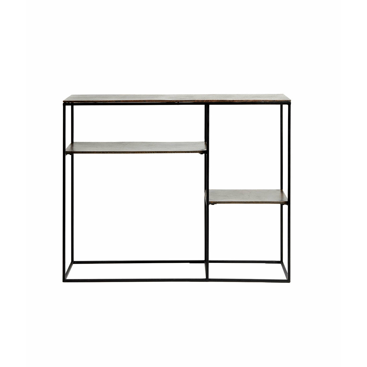 Muubs Konsol bord Hitch - Antique brass/black - Iron frame w/ alu top - W: 30 H: 90 L: 110 cm - DesignGaragen.dk.
