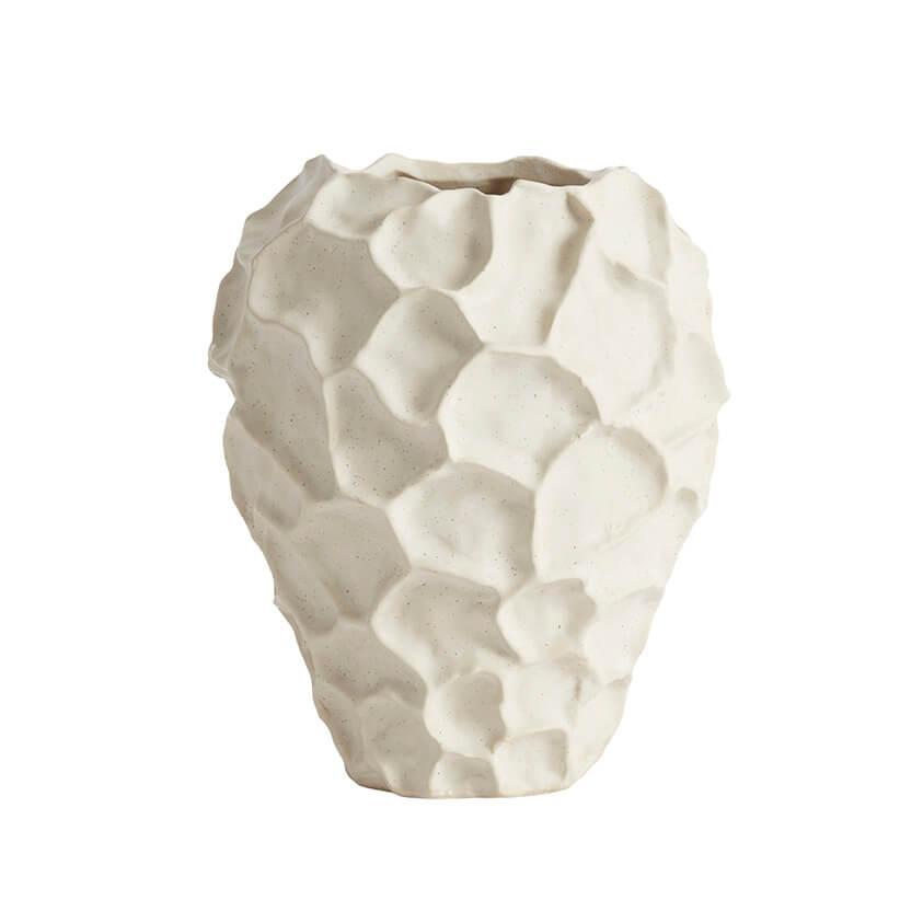 Vase Soil - Vanilje - Keramik - H: 21,5 Ă: 18 cm - Muubs - DesignGaragen.dk